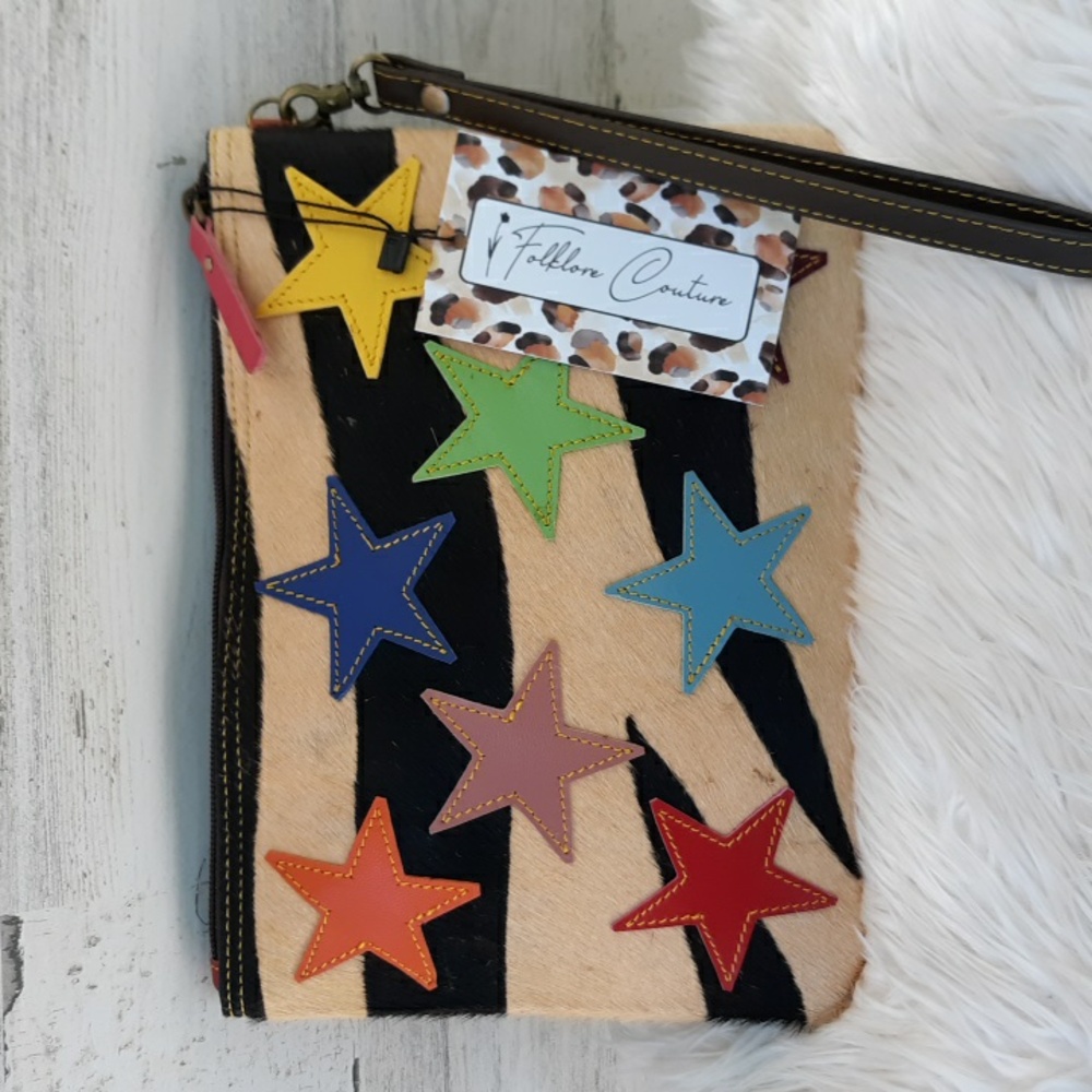 Colorful Star Pattern Clutch